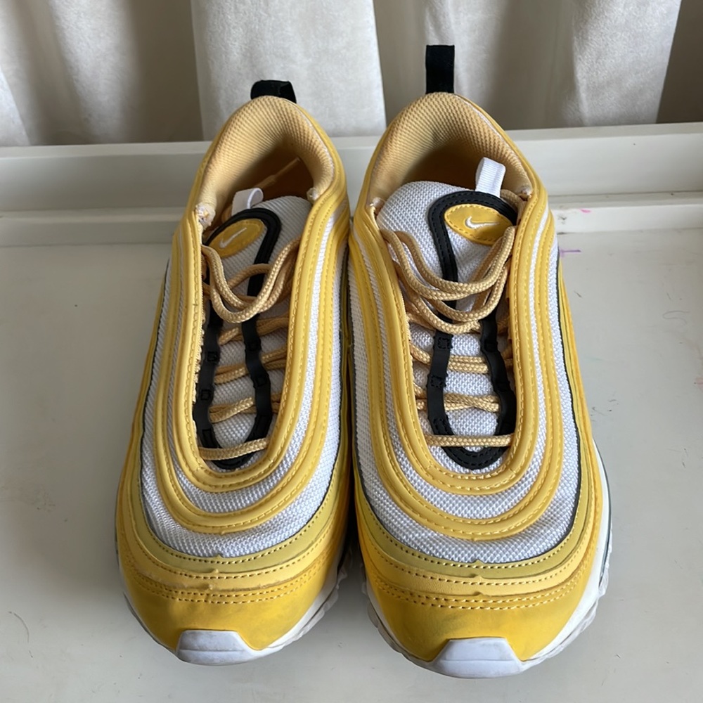 Nike Women’s Air Max 97 Sneakers in Yellow and White - Picture 2 of 7